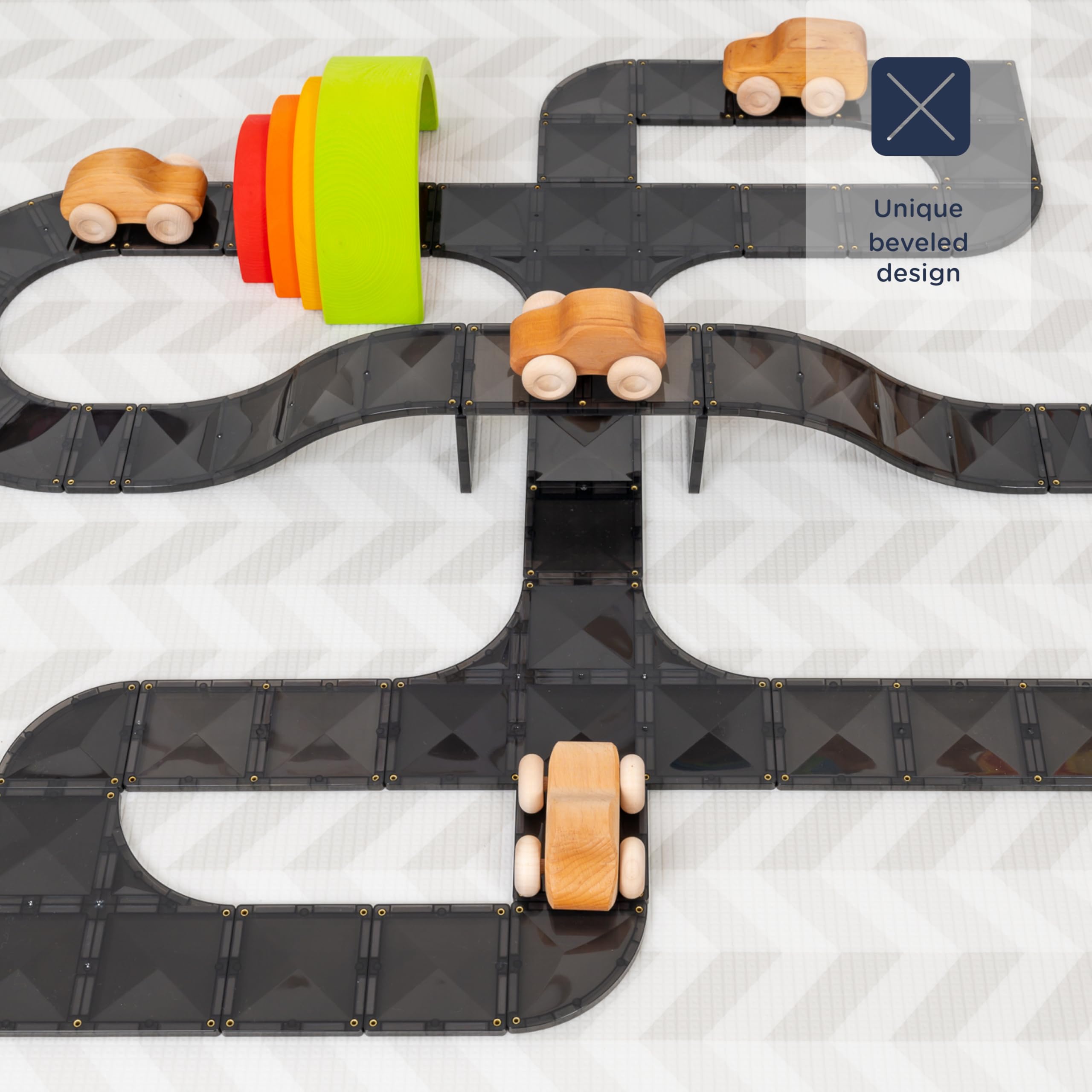 CONNETIX Magnetic Tiles Roads Creative Pack, 48 Pieces : Amazon